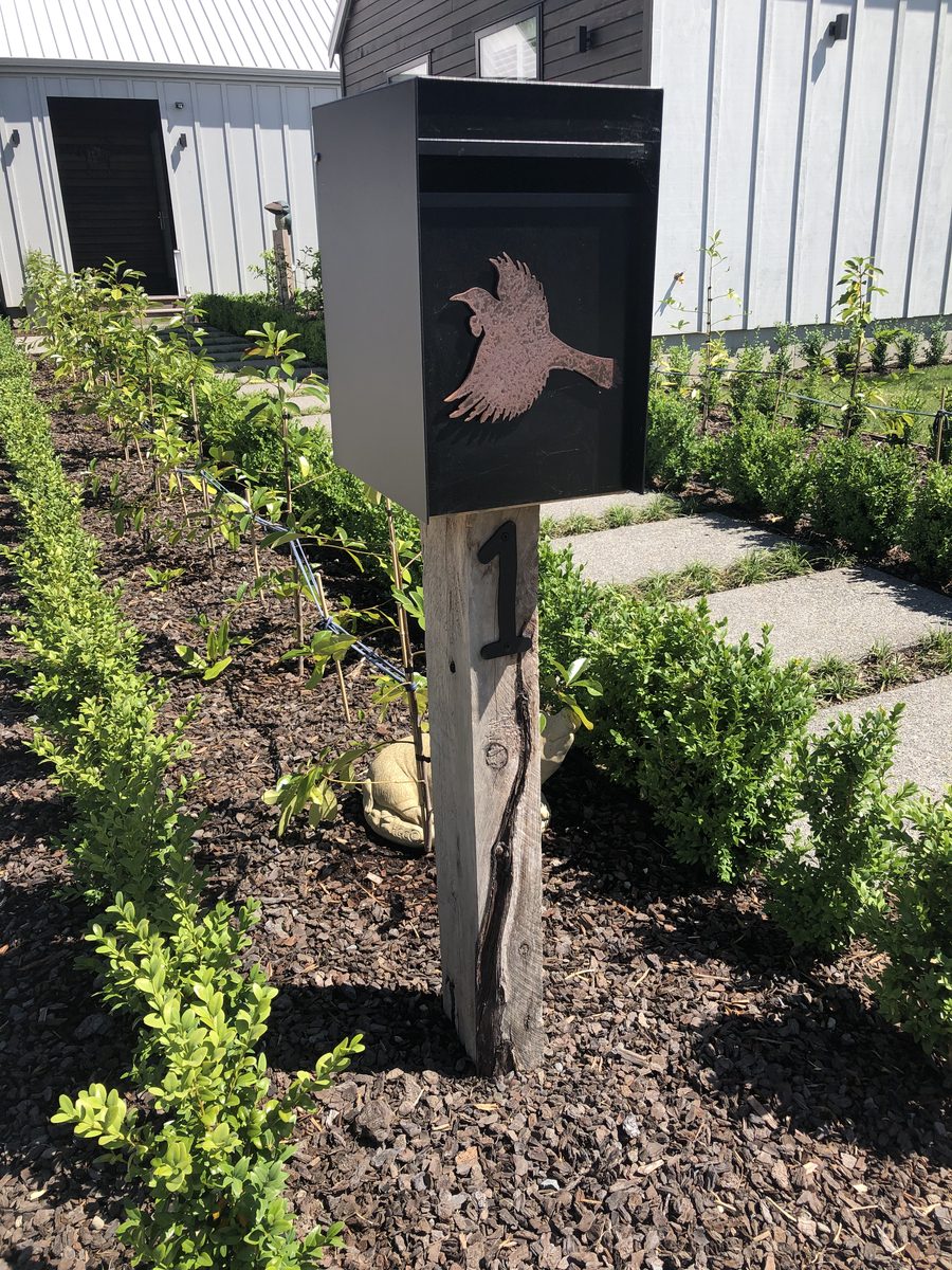 Decorative mailbox post, Wairarapa