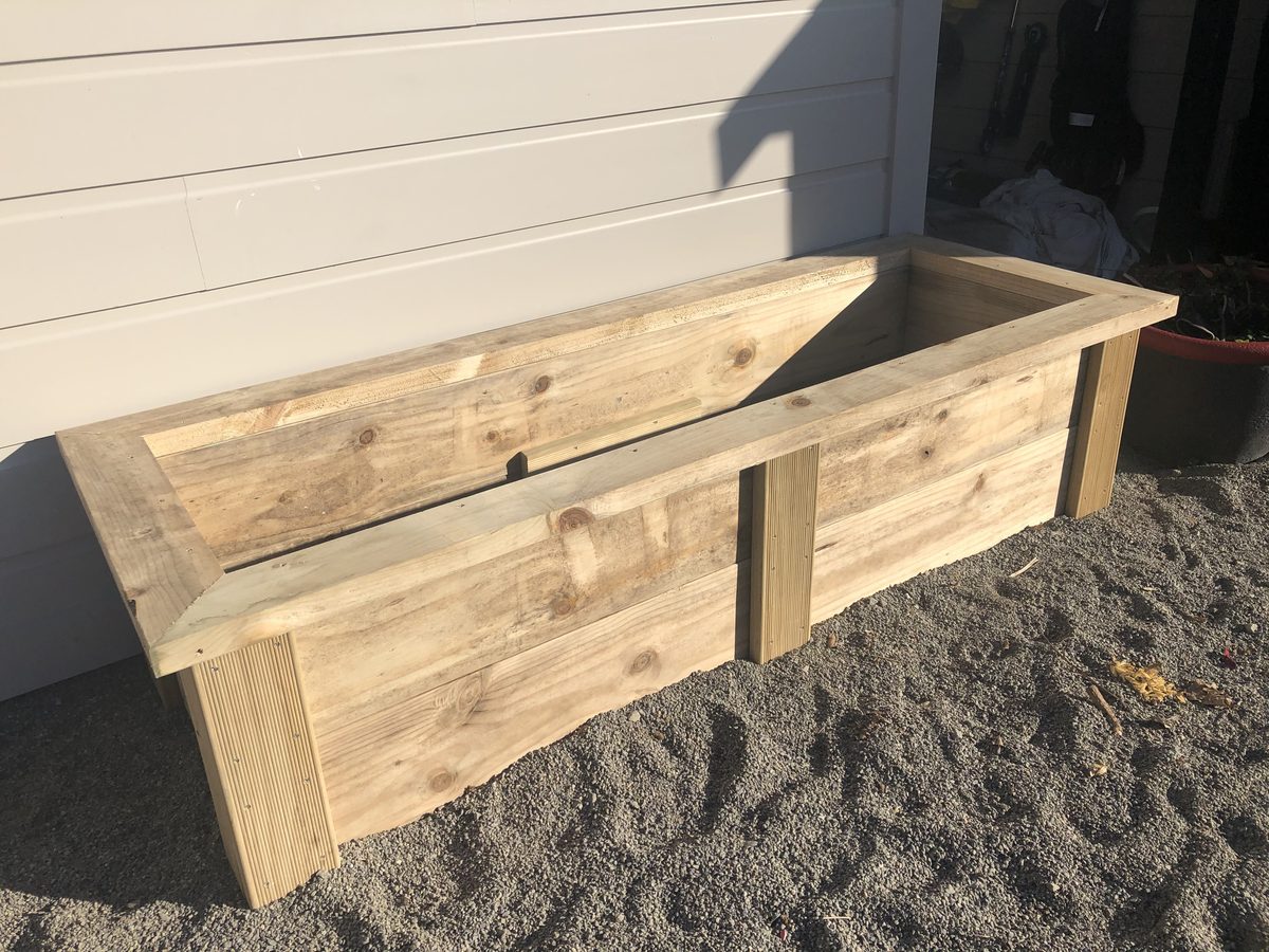 Timber planter boxes, Wairarapa