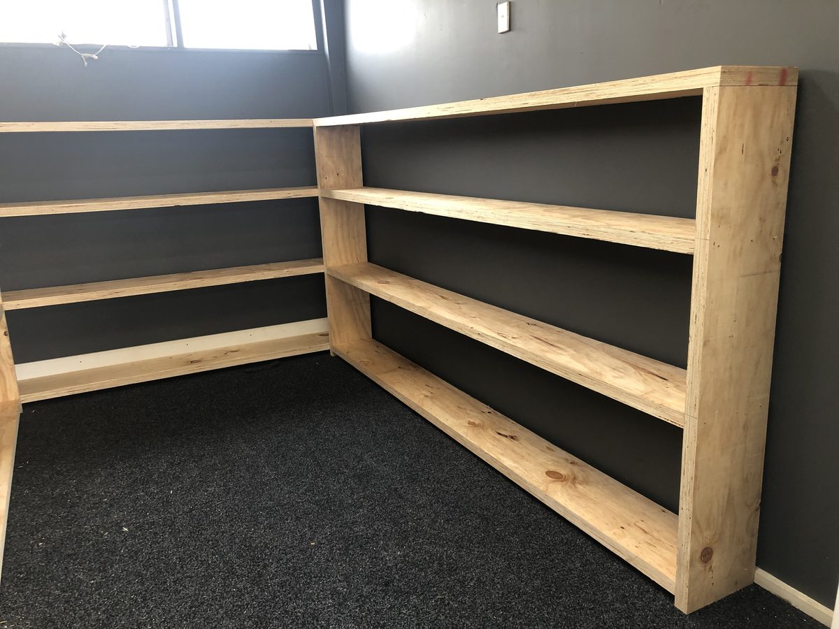 Custom shelving fitout, Wairarapa