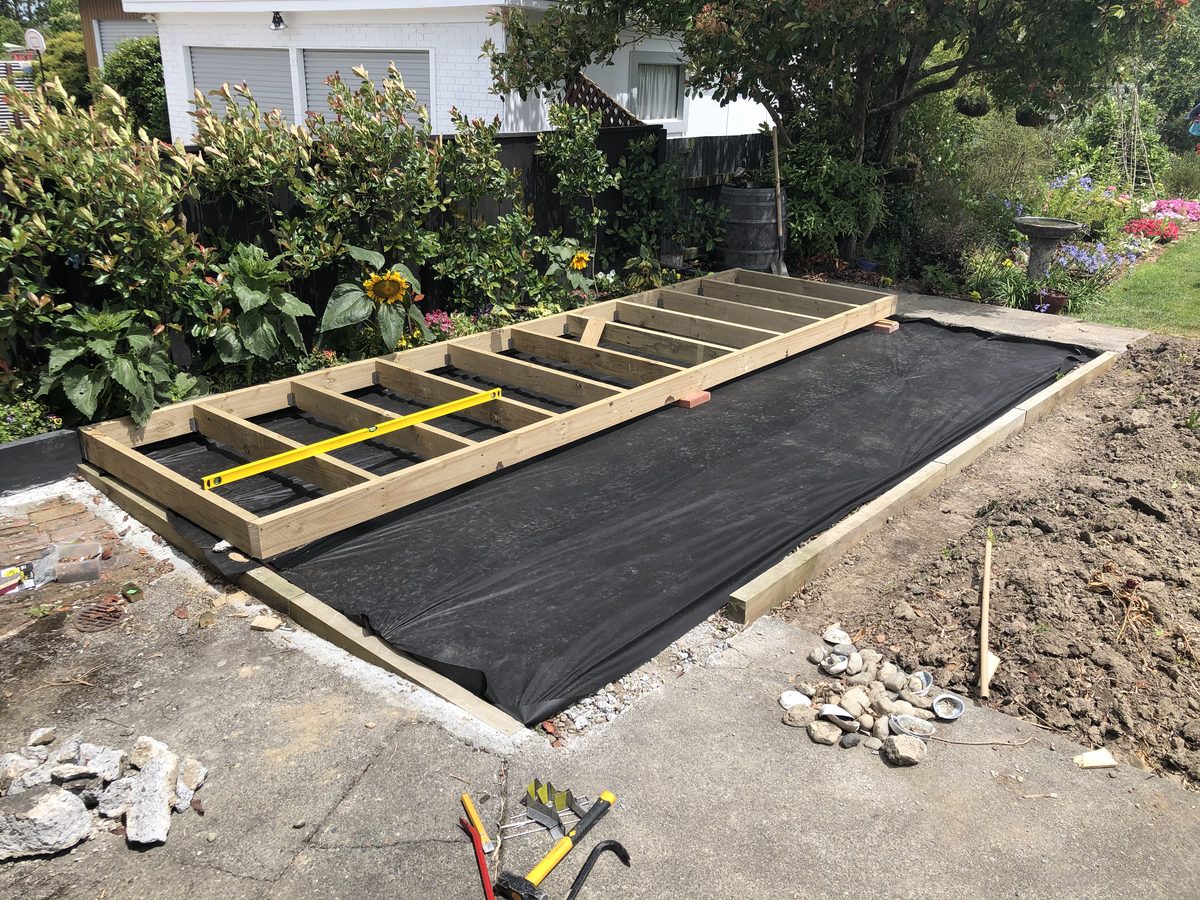 Timber deck build, Wairarapa