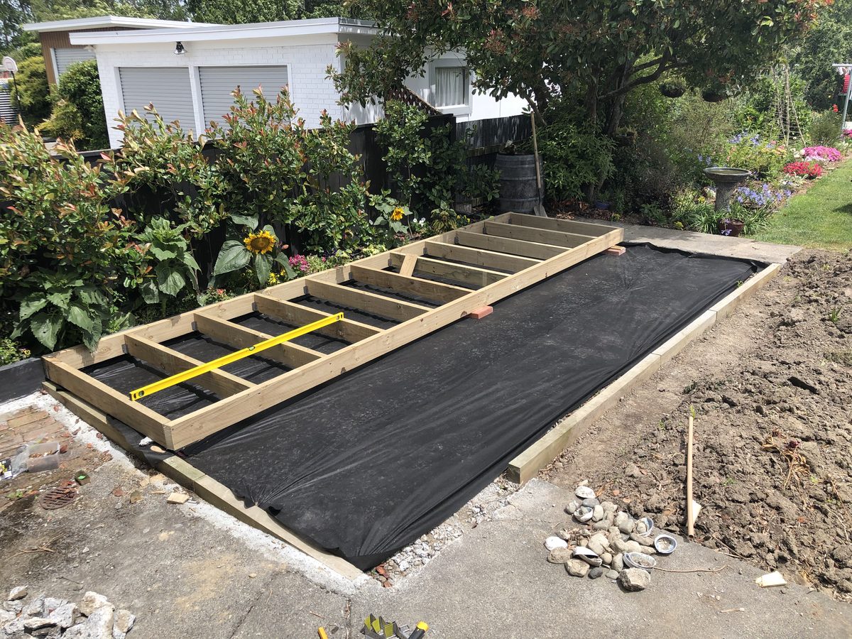 Timber deck build, Wairarapa