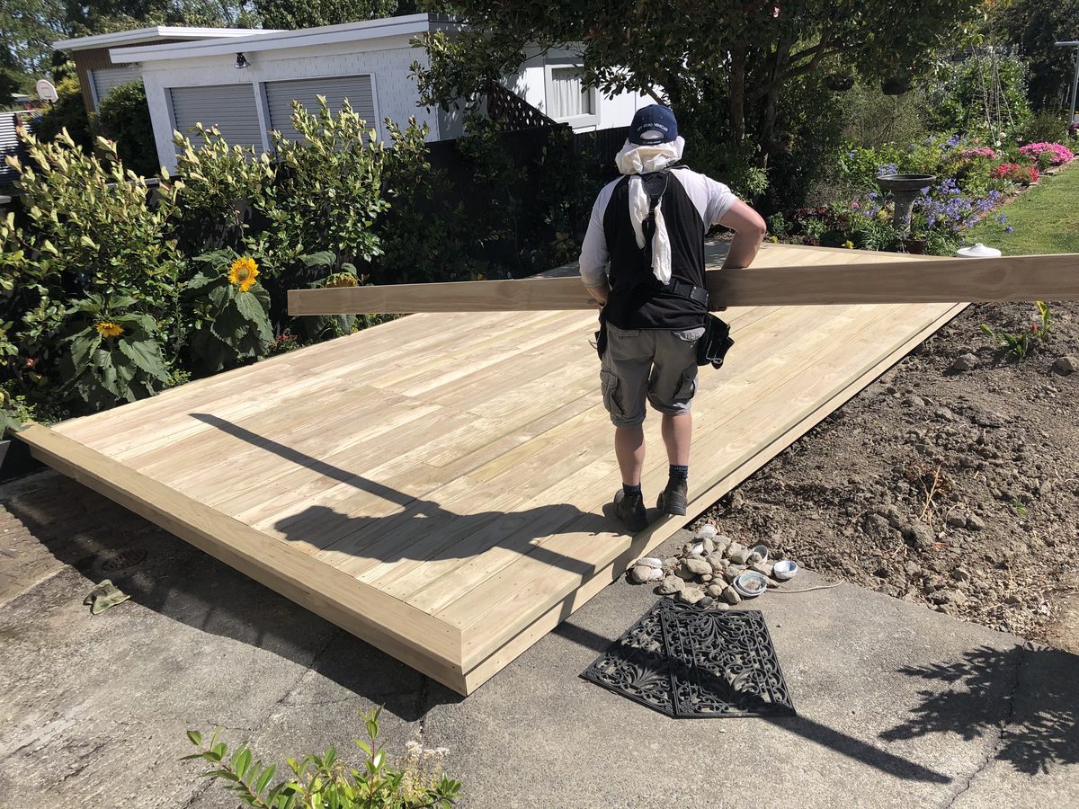 Finished timber deck, Wairarapa