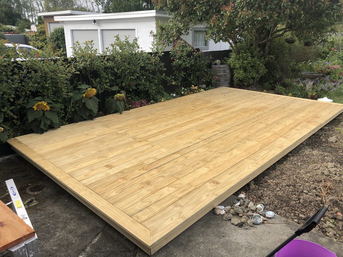 Completed timber deck, Wairarapa