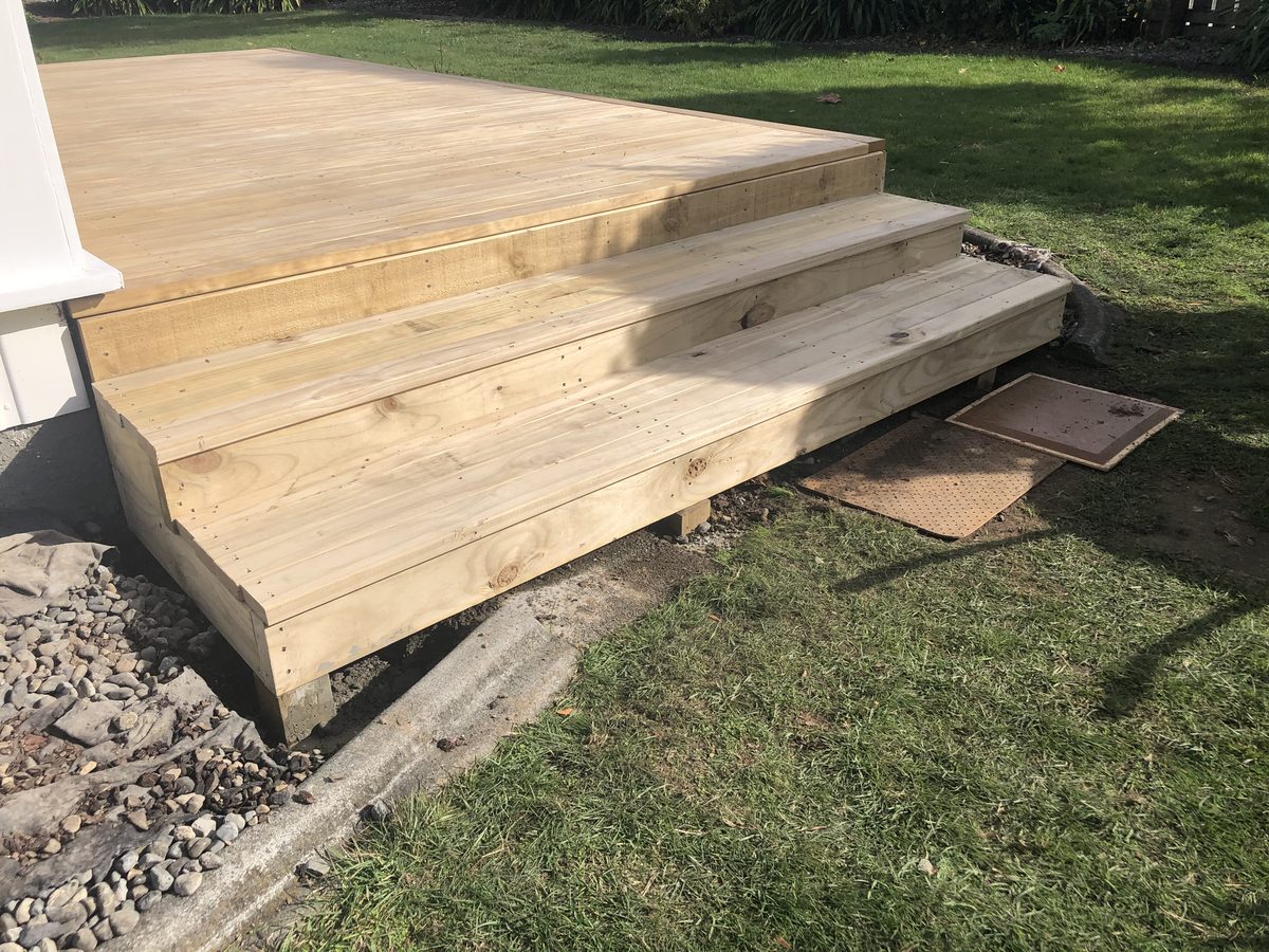 Deck with steps, Wairarapa