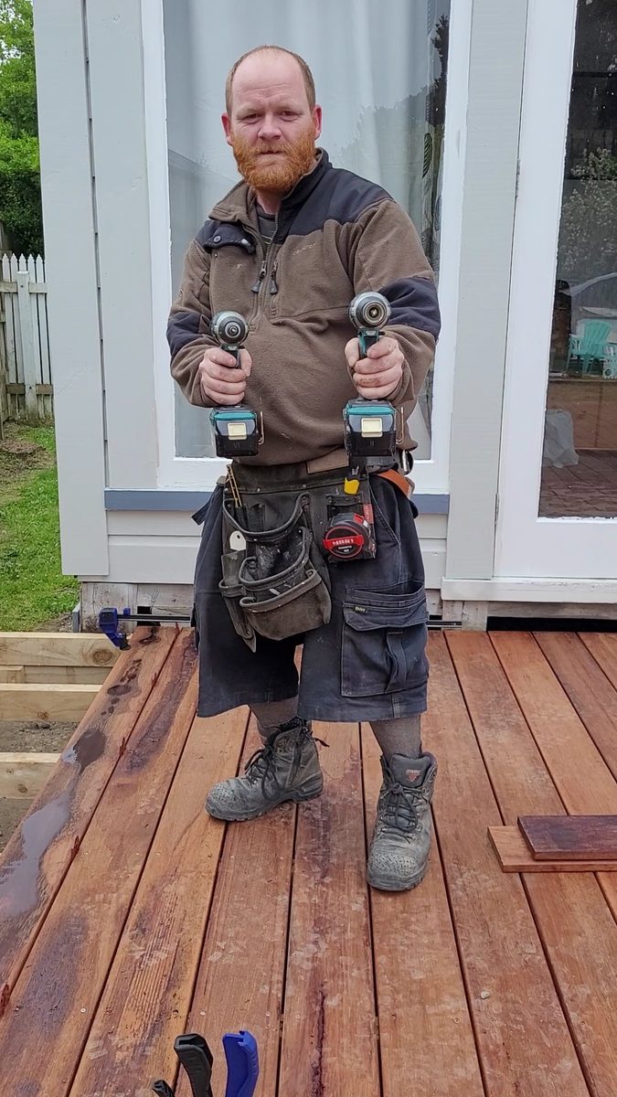 Timber deck build, Wairarapa