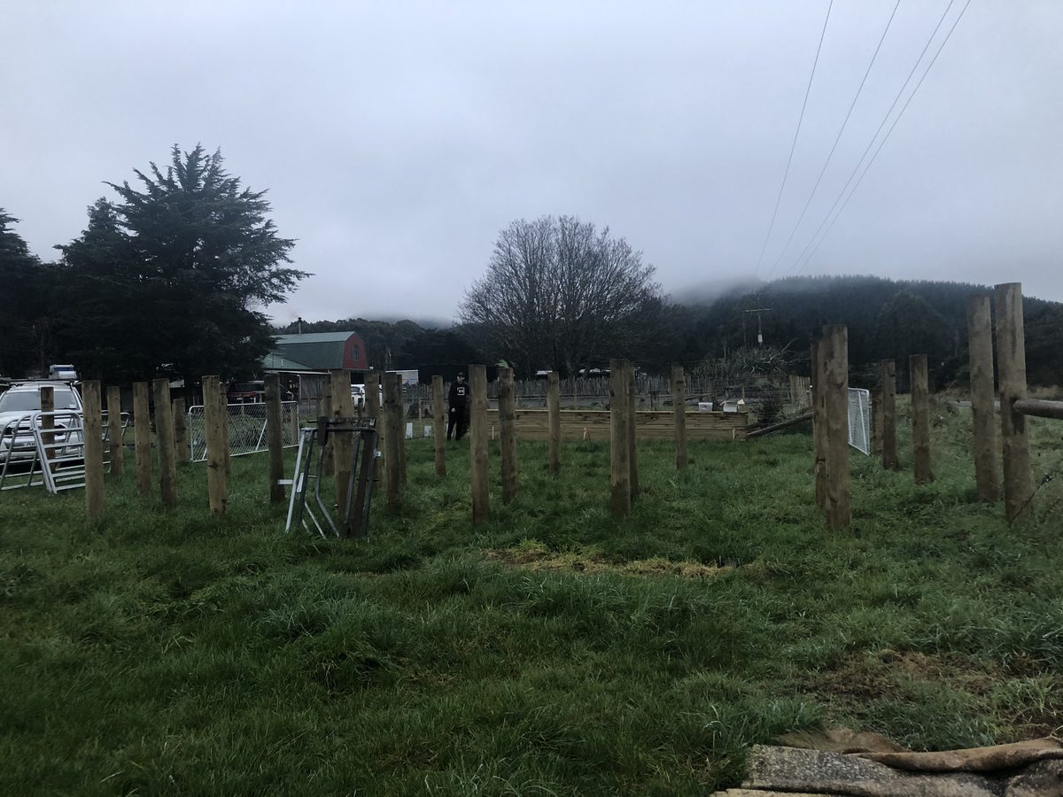Fence posts installation, Wairarapa