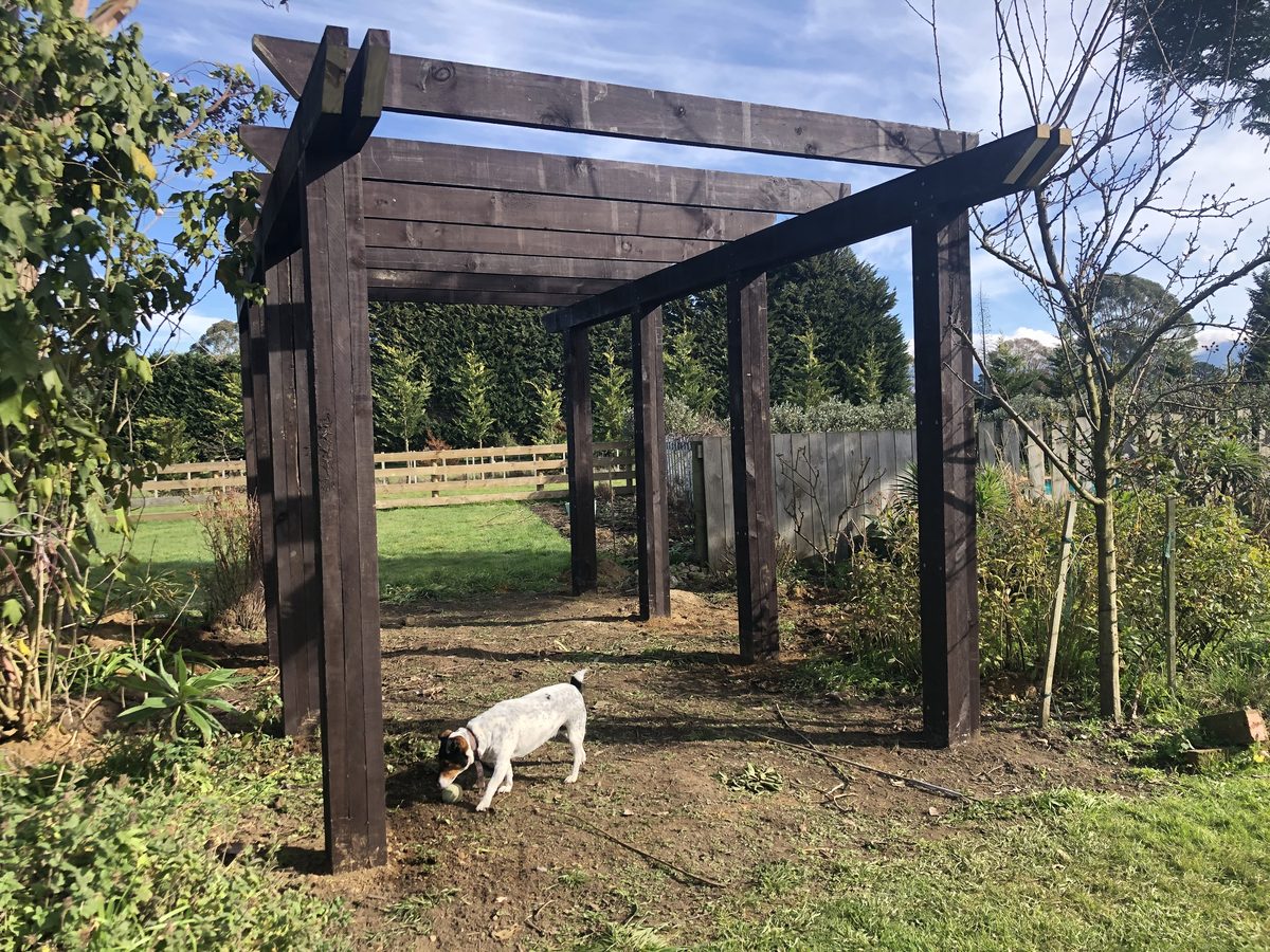 Completed pergola build, Wairarapa